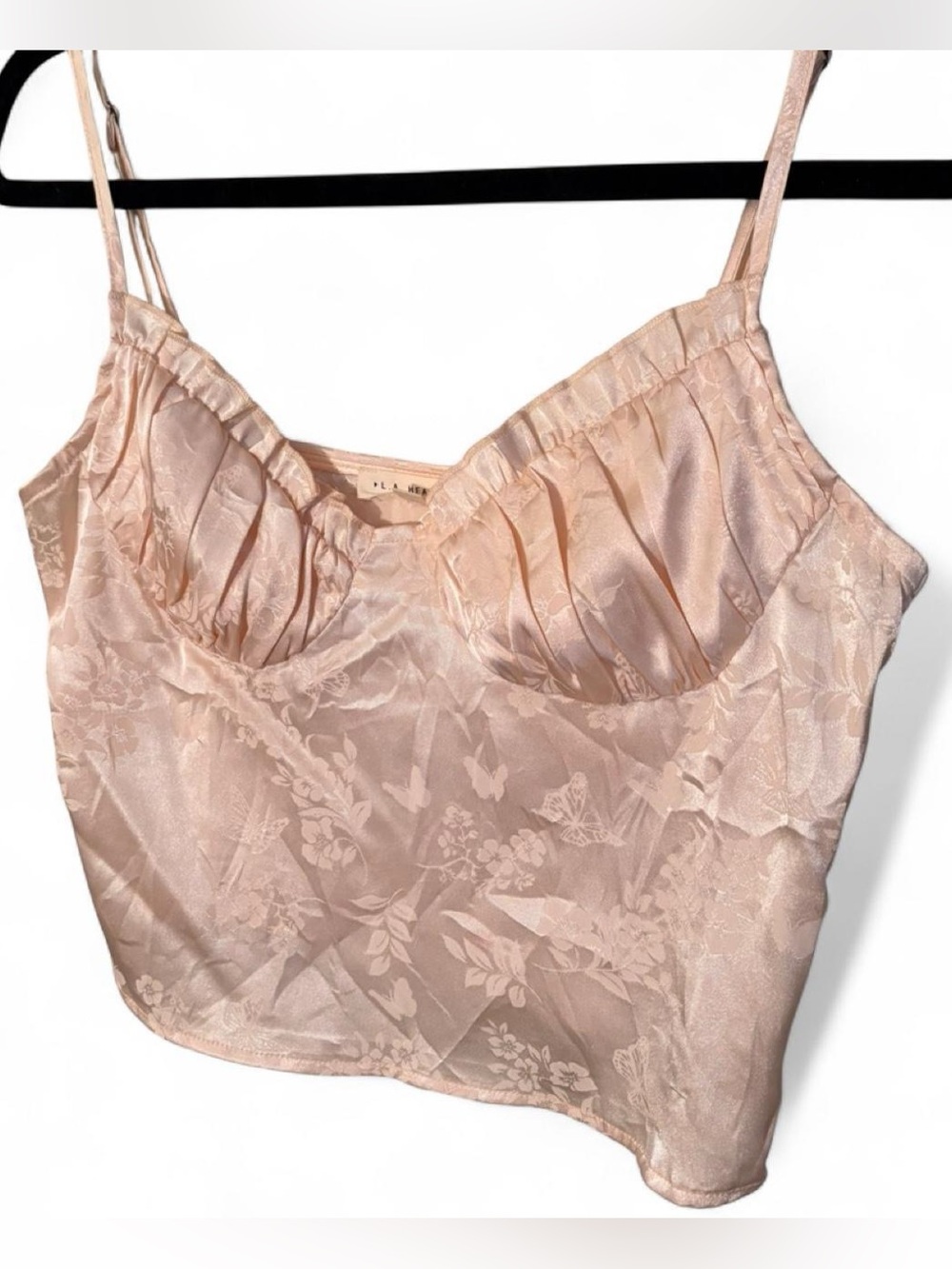 LA Hearts Nude Pink Floral Jacquard Cami